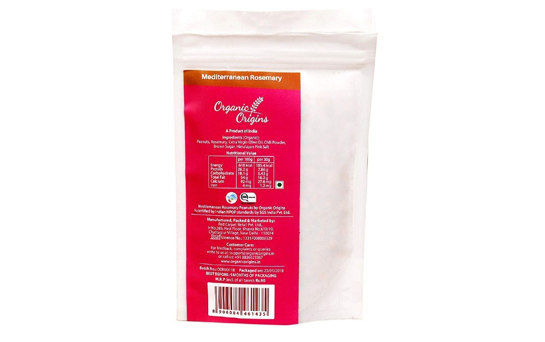 Organic Origins Peppy Peanuts (M   Pack  150 grams